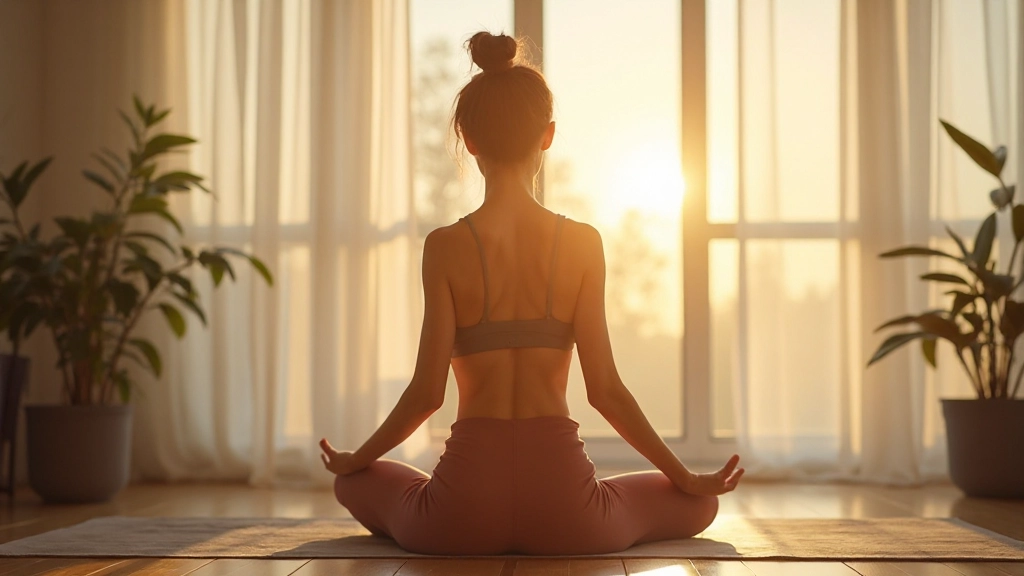 Успешный предприниматель выполняет утреннюю зарядку дома