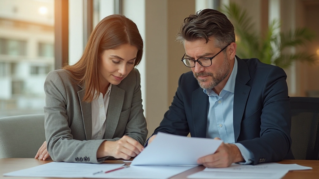 Два профессионала обсуждают стратегию развития команды за рабочим столом